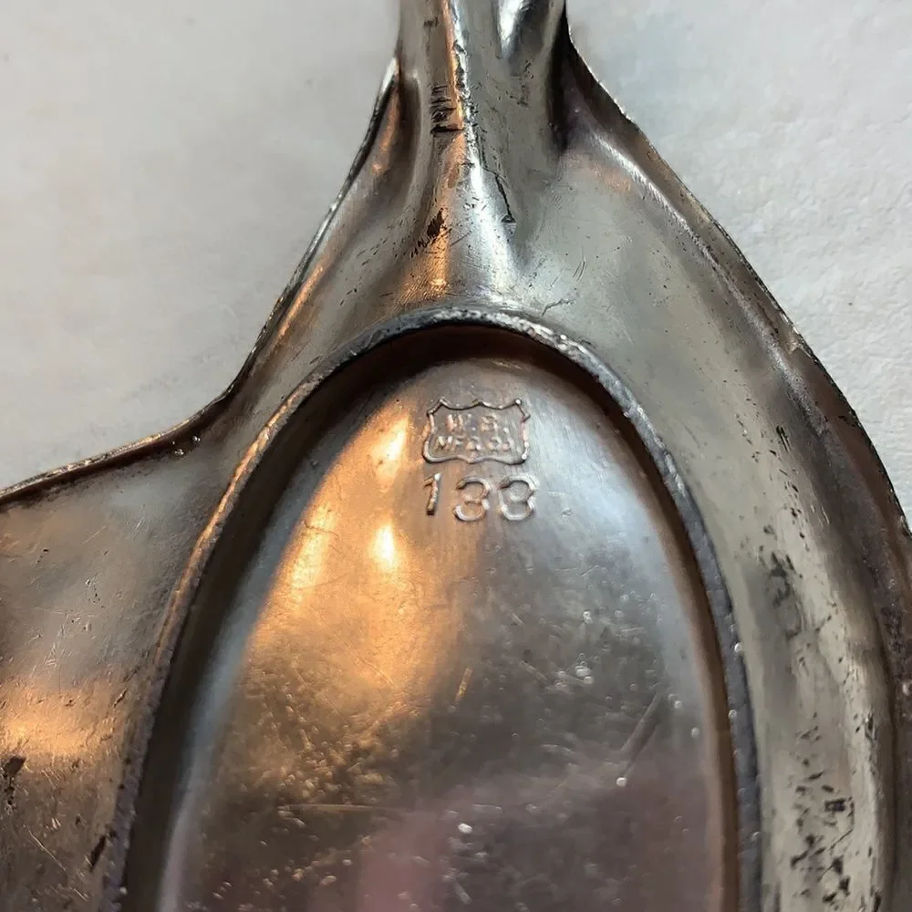 WB Manufacturing Co 133 Swordfish Trinket Holder Vintage Silver Plated Metal